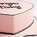 Heart Shaped Red Velvet Cartoon Cake 12 Portion