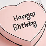 Heart Shaped Red Velvet Cartoon Cake 12 Portion