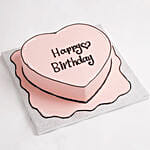 Heart Shaped Vanila Cartoon Cake 12 Portion