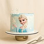 Princess Elsa Theme Fudge Cake 1 KG