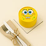 Cute Spongebob Celebration Fudge Cake Half KG