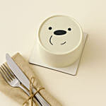 Cute White Bear Celebration Fudge Cake Half KG