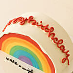 Happy Birthday Rainbow Theme Red Velvet Cake 1 KG