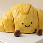 Jelly Cat Croissant Theme Fudge Cake 1 KG