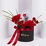 Elegant Rose Arrangement with Teddy Dome
