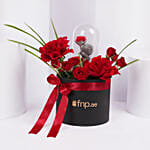 Elegant Rose Arrangement with Teddy Dome