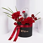 Elegant Rose Arrangement with Teddy Dome