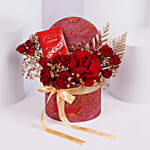 Luxury Red Roses and Lindt Chocolate Box