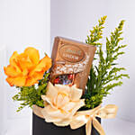 Premium Floral Arrangement with Lindt Chocolates