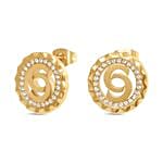 Cerruti 1881 Gold Plated Double Round Motif Necklace and Earring for Her