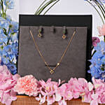 Cerruti 1881 Tessa Gold Plated Necklace and Earrings Gift Tray for Her