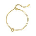 Police Gold Plated Double Layer Bracelet for Her