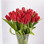 Red Tulip Arrangement Deluxe