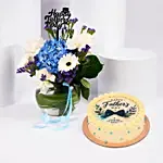 Fathers Day Floral Cake Combo