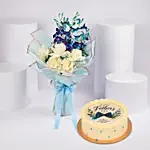 Fathers Day Sweet Blooms And Cake