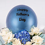Fathers Day White And Blue Floral Bouquet
