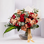 Timeless Rose Arrangement in Glass Vase