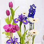 Dubai Chocolate Cake Half Kg With Flowers