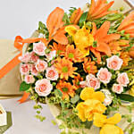 Ocotber Birthday Flower Bouquet with Chocolates