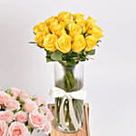 Set of 3 Vase with Enchanting Roses