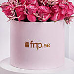 Luxury Pink Roses In A Box