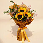 Mesmerising Sunflowers Beautifully Tied Bouquet