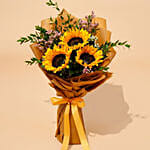 Mesmerising Sunflowers Beautifully Tied Bouquet