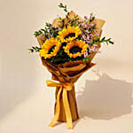 Mesmerising Sunflowers Beautifully Tied Bouquet
