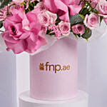 Premium Pink Rose Arrangement With Affirmation Topper