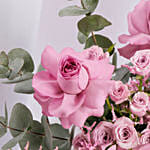 Premium Pink Rose Arrangement With Affirmation Topper