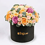 Mix Roses in Black Box