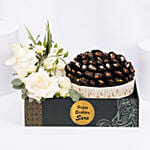 Personalised White Floral Date Gift Box