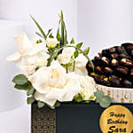 Personalised White Floral Date Gift Box