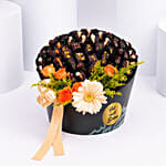 Orange Roses And Dates Gift Box