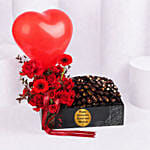 Personalised Red Roses And Dates Box