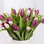 Mix Tulips in Premium Vase