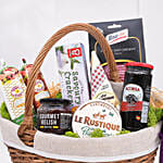 Cheese Salami and Condiments Basket