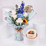 Rakhi Special Chocolate Cake With Flowers