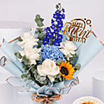 Rakhi Special Chocolate Cake With Flowers