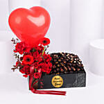 Personalised Red Roses And Dates Box