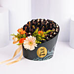 Orange Roses And Dates Gift Box