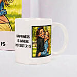 Happiness Is Where My Sister Is Frame Caricature And Mug Set