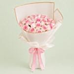 35 Dual Shade Pink Roses Designer Bouquet