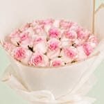 35 Dual Shade Pink Roses Designer Bouquet