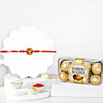 Royal Ganesha Rakhi With Ferrero Rocher 16 Pcs