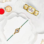 Signature Evil Eye Rakhi With Ferrero Rocher 3 Pcs