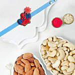 Spider Hero Rakhi With Cashews And Almonds