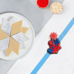 Spider Hero Rakhi With Kaju Katli