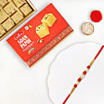 Traditional Bead Rakhi With Soan Papdi