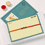 Traditional Rudraksha Rakhi With Ferrero Rocher 3 Pcs